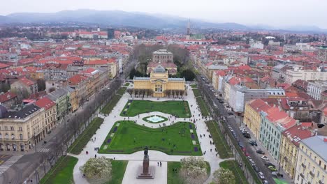 earthquake in zagreb, during covid19 corona virus - aerial footage