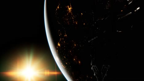 planeta tierra visto desde el iss. hermoso planeta tierra observado desde el espacio.