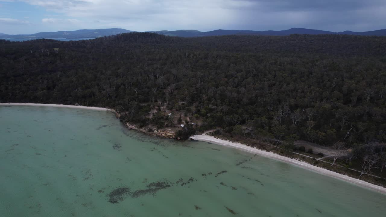 Lime Bay, Lime Bay State Reserve In Tasmania, Australia - Aerial Panoramic
