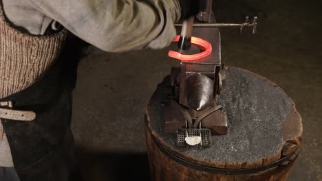 blacksmith forging metal