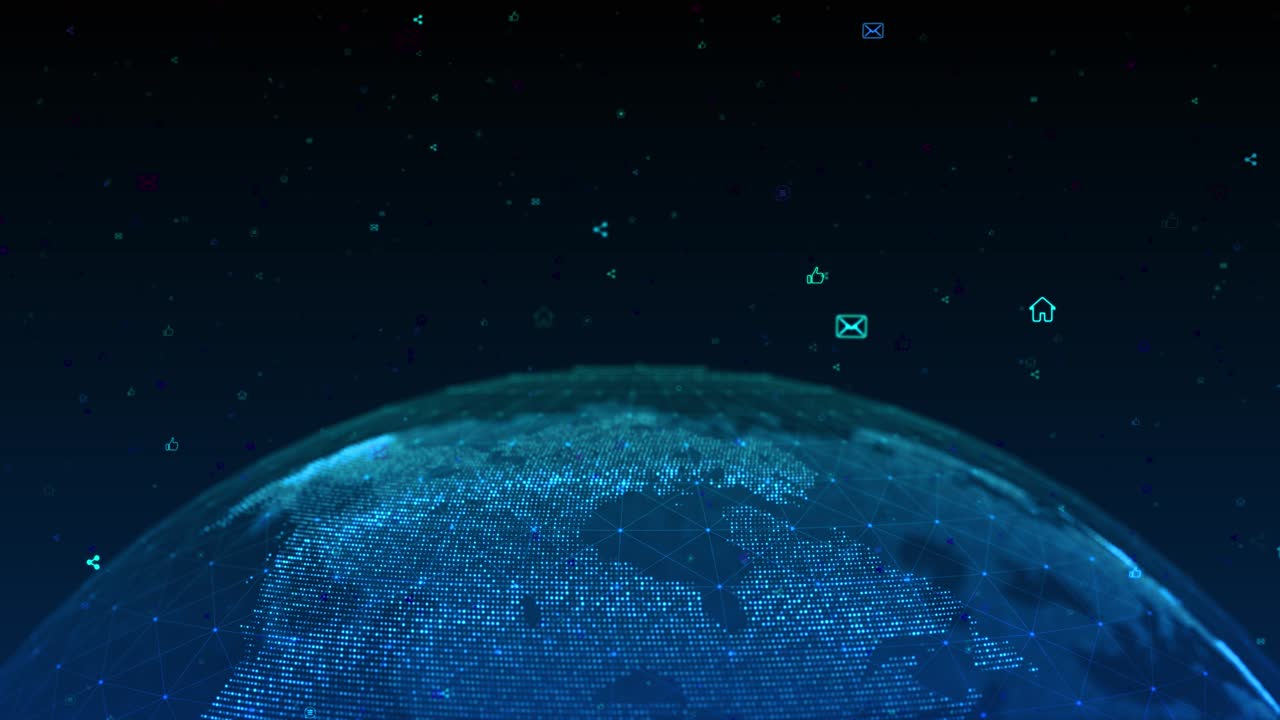 Cyber futuristic worldwide business global 3d world trade map of 5g smart deep tech space ai big