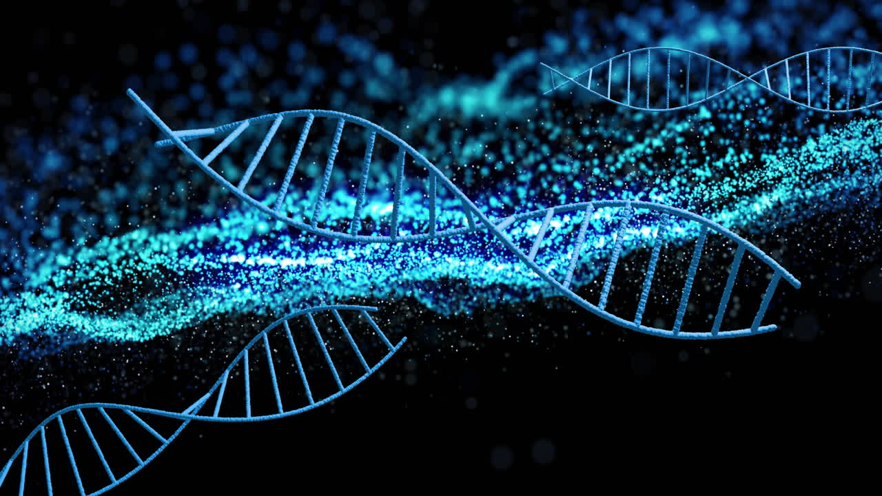 Animation of spots moving over dna strand
