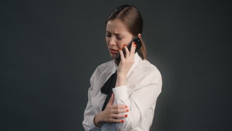 woman on a phone