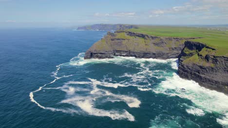 aerial view of cliffs of moher towards the north side