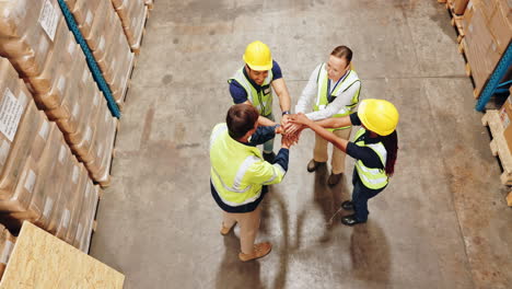 teamwork and collaboration in a warehouse setting