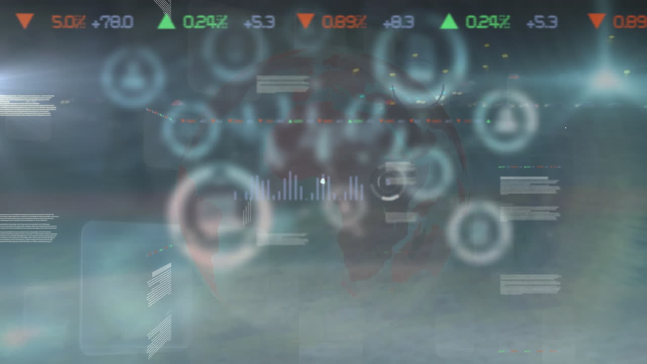 Animation of network of connections over data processing