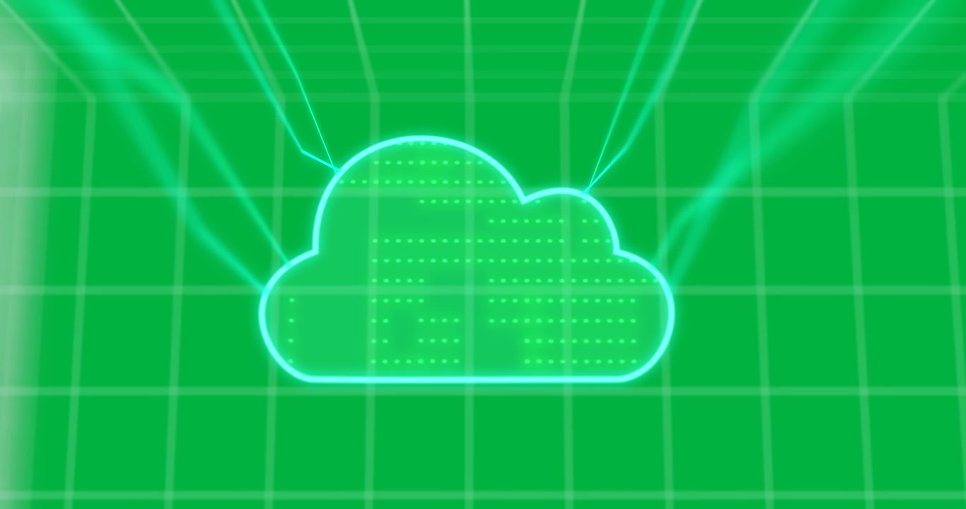 Animation of bars with data processing over shapes on transparent background