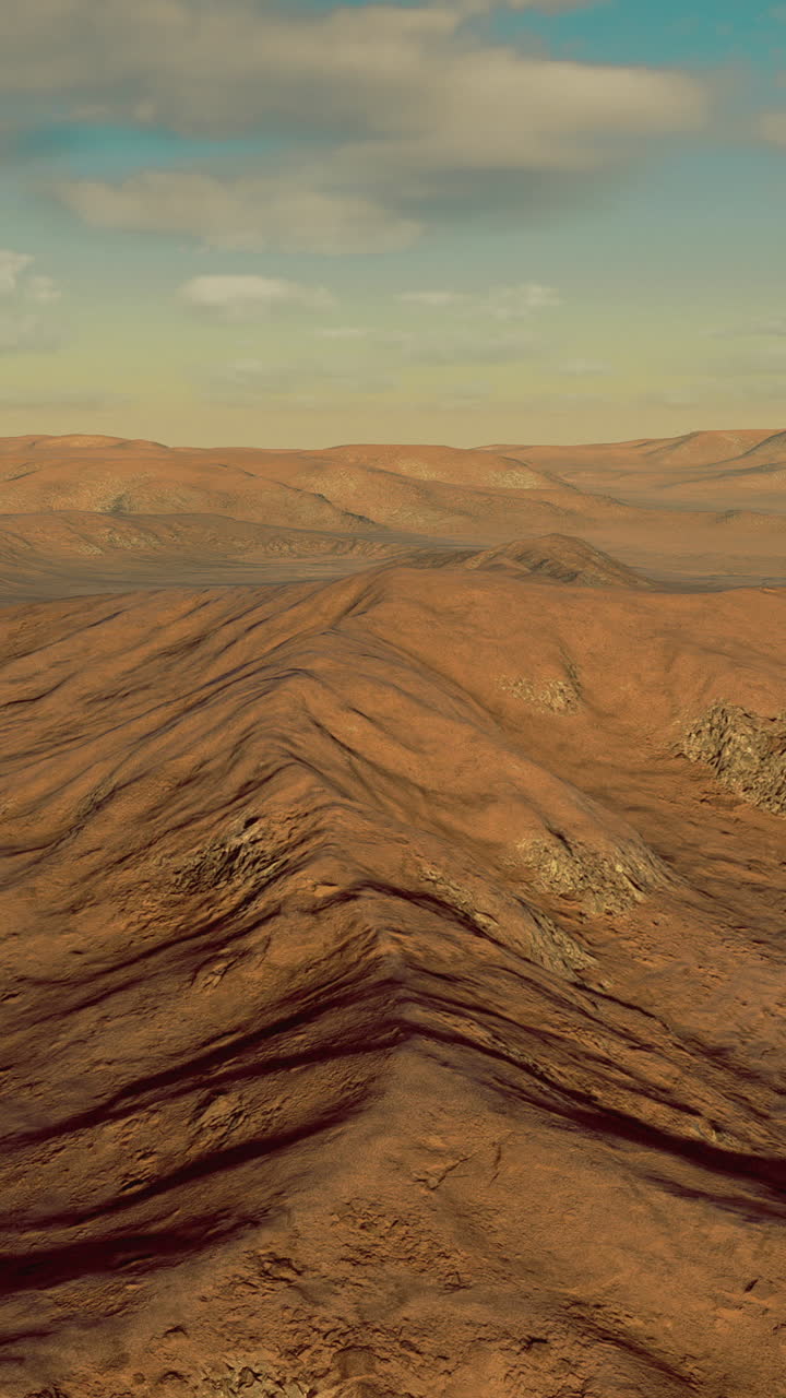 Vasto paesaggio desertico che mostra montagne tentacolari e cieli sereni