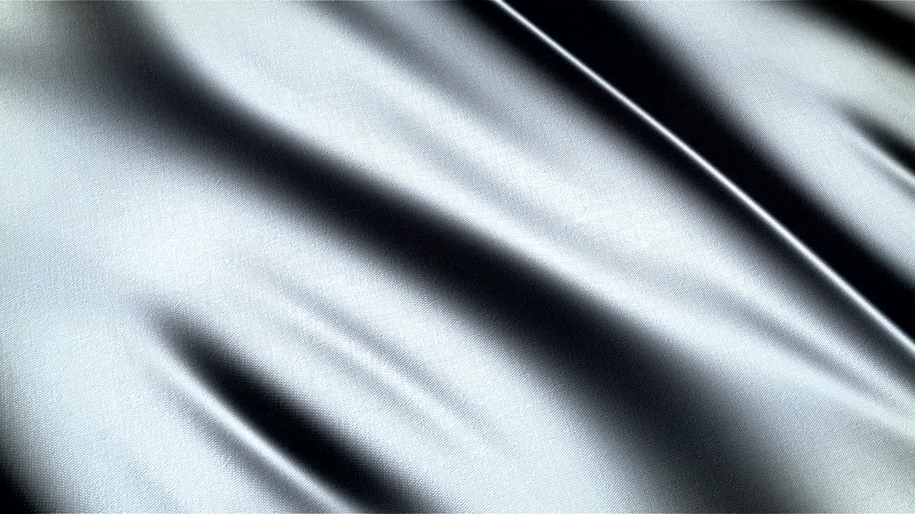 Silver glossy cloth satin realistic seamless loop waving animation