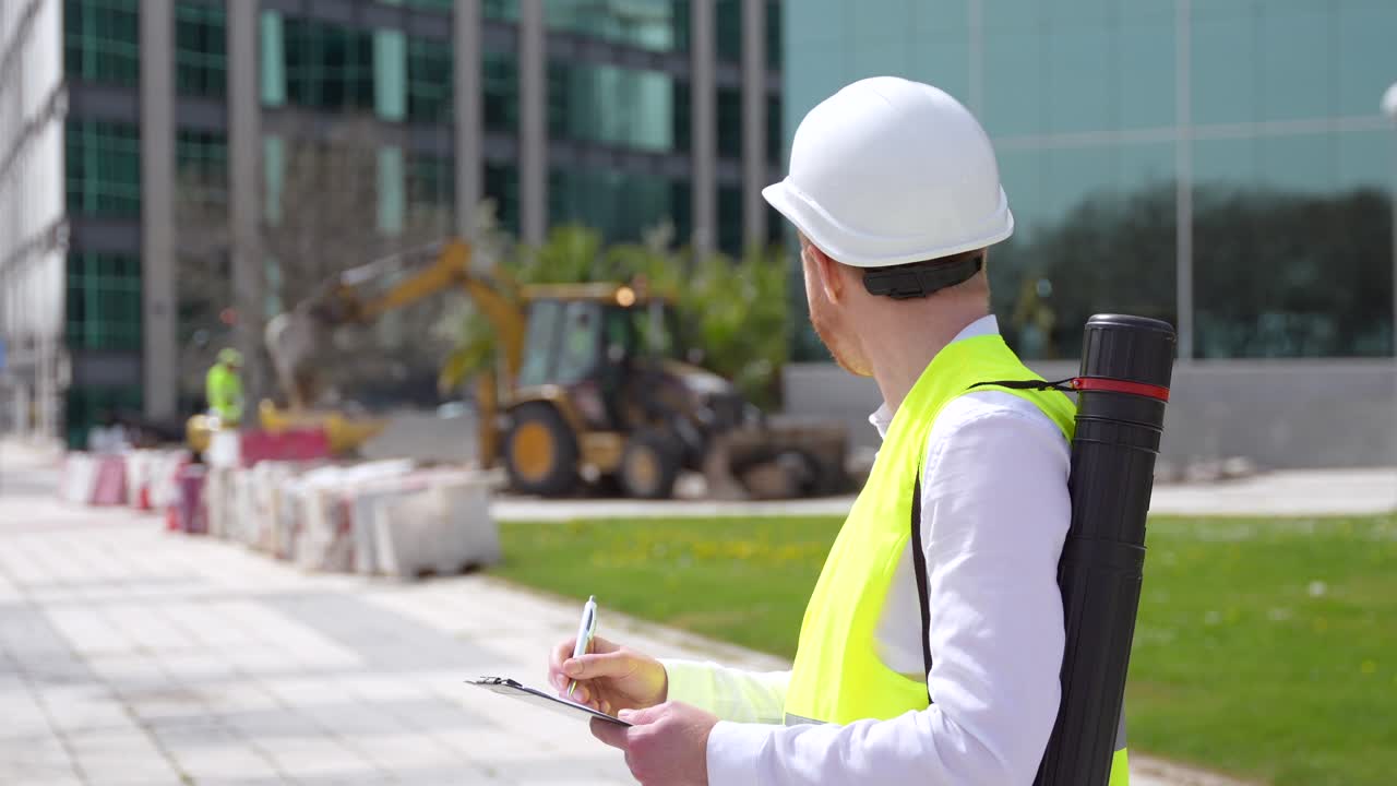 trabajador de la construcción en el sitio