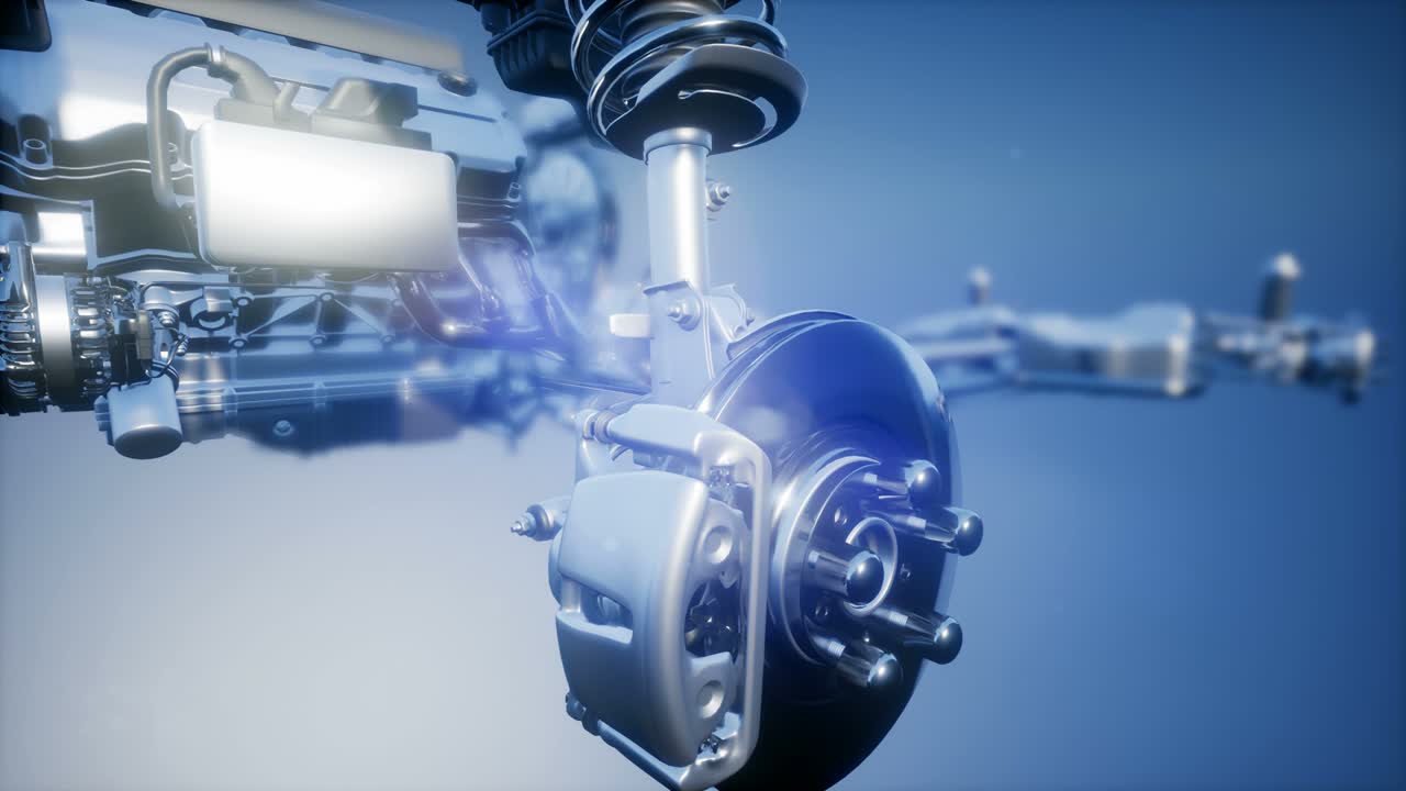 자세한 자동차 엔진 및 다른 부품