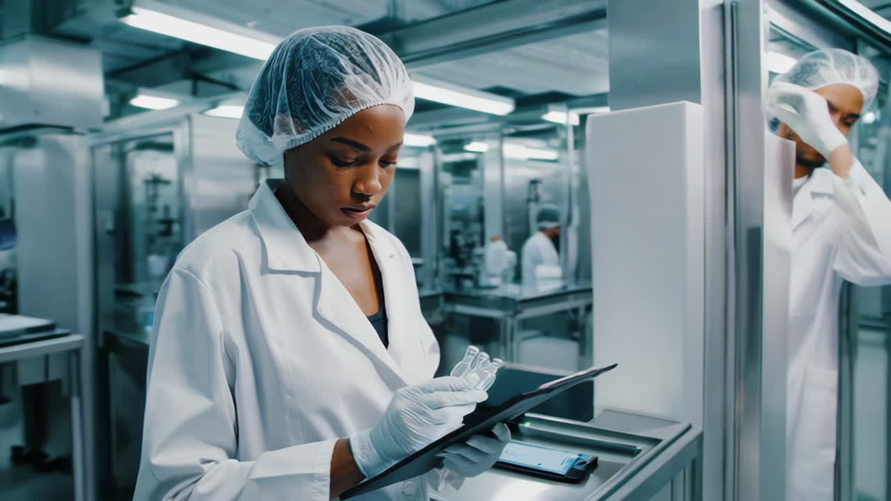Lavoratori in un moderno impianto industriale