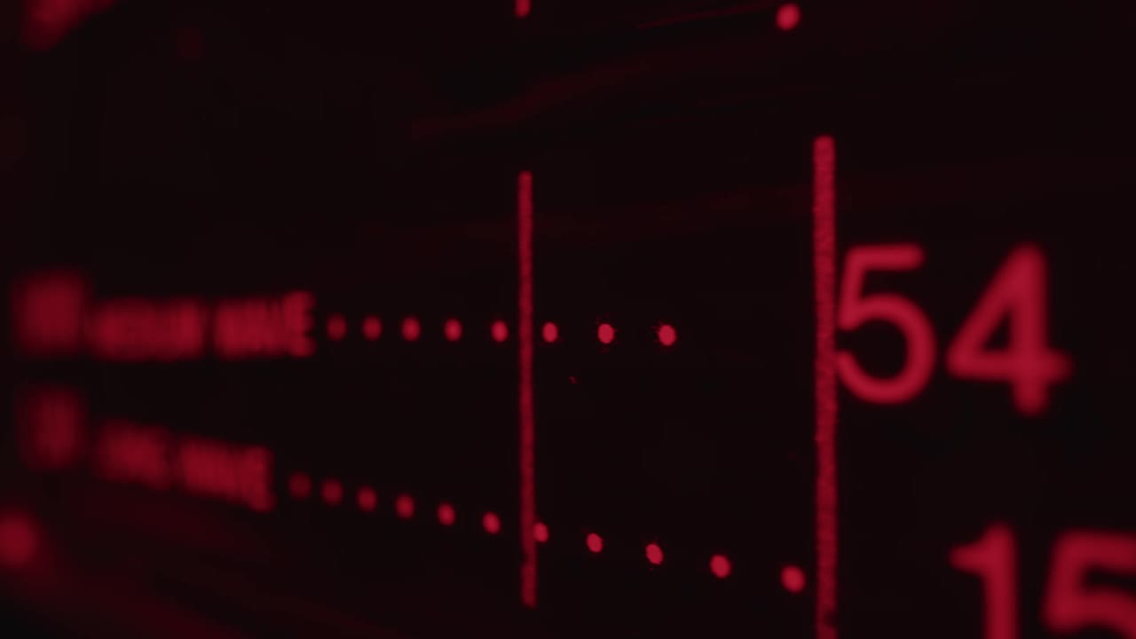 Vintage Radio Dial with Red Numbers