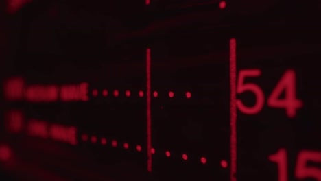 vintage radio dial with red numbers