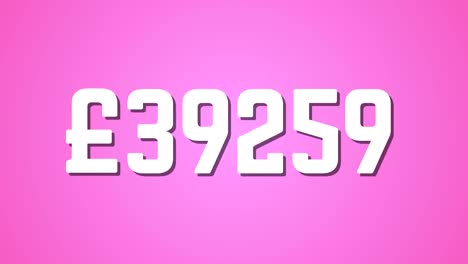 count up from 0 to 100,000 pound pink