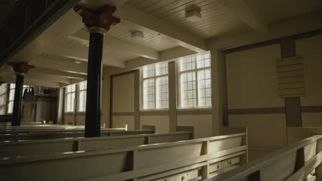 empty benches in a beautiful church