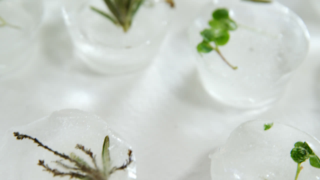 향신료와 함께 맛있는 아이스 큐브 4k