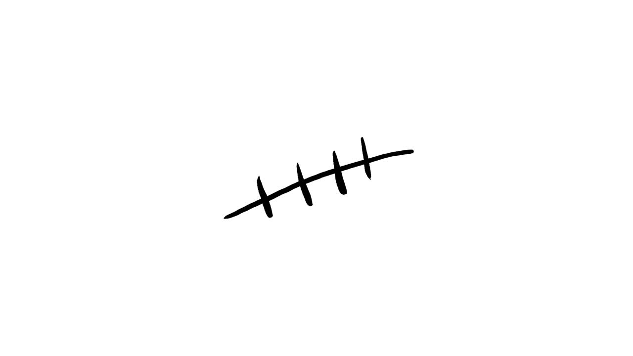 Animated Hand Drawn Black Stitch Graphic