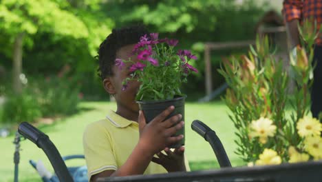 Young-boy-gardening