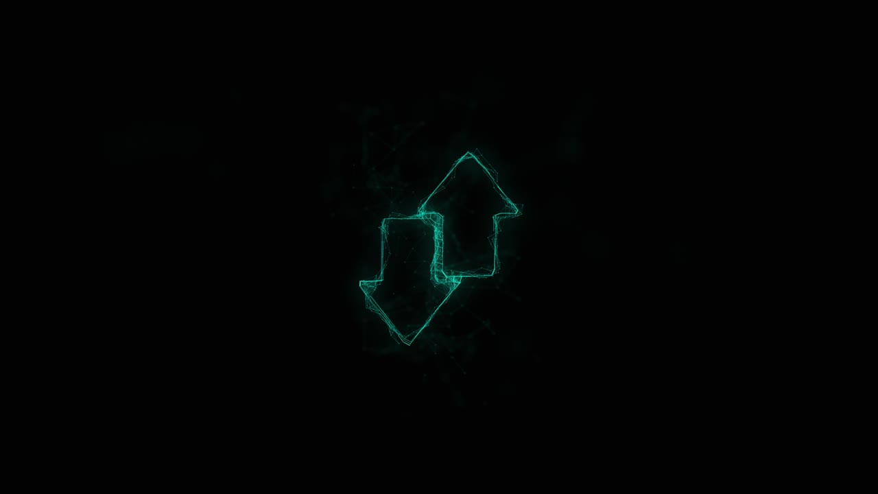 intercambiar icono de transferencia de flecha con efecto plexo. líneas conectadas con puntos. líneas plexo