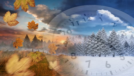 temporadas de invierno y otoño