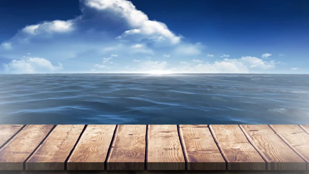 Holzsteg am Meer