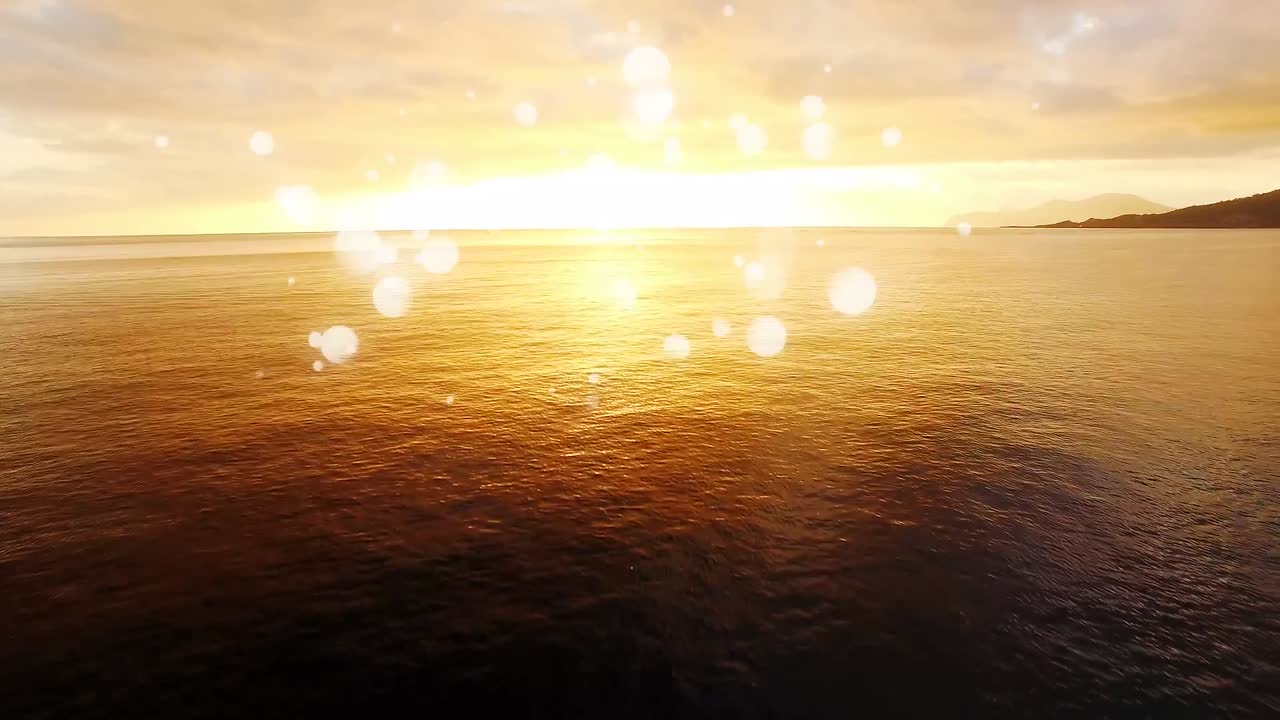 해가 지는 바다 풍경