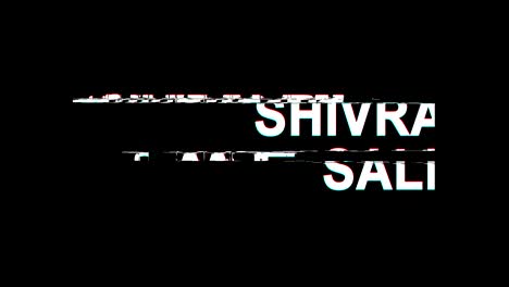 shivratri sale  glitch effect text digital tv distortion 4k loop animation