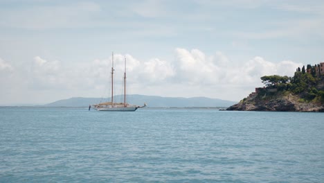 big sailing yacht in the sea of tuscany porto santo stefano