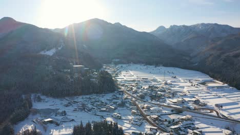 Sunrise-over-Shiga-Kogen-Highlands,-Yamanouchi,-Nagano