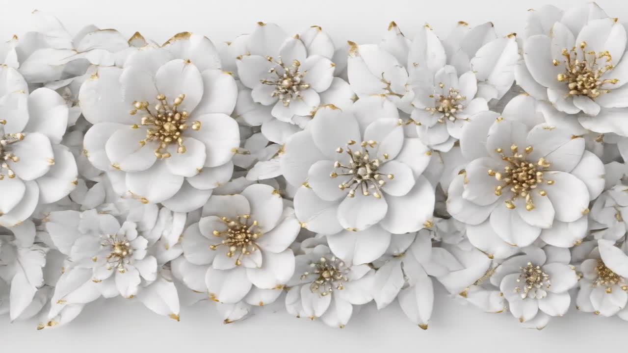 Elegant White Flowers with Gold Accents