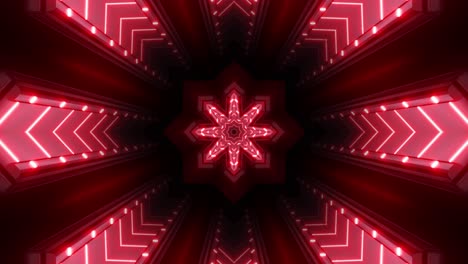 abstract red neon tunnel