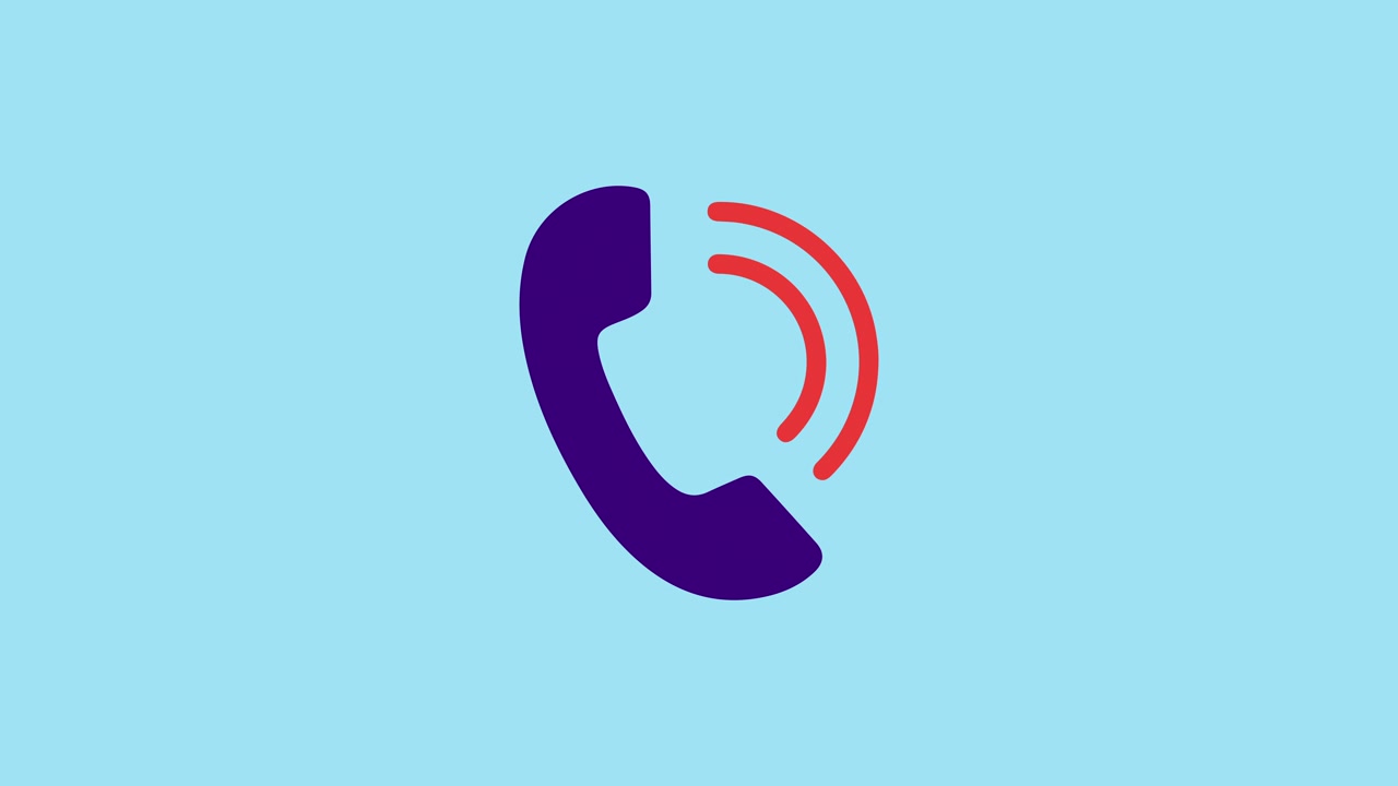 Animated Telephone Icon Signaling Incoming Call