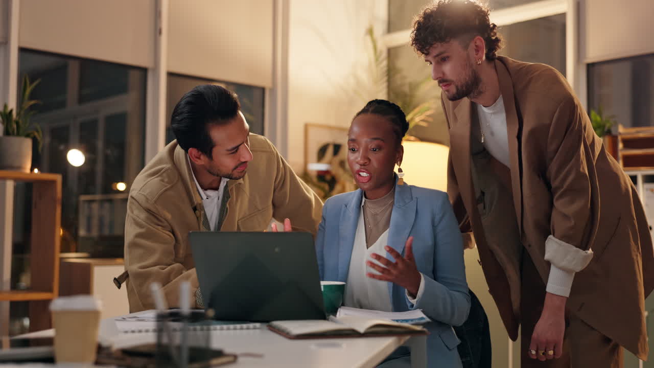 Team Collaboration at Night