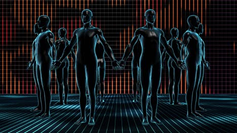 un concepto abstracto de solidaridad humana, inclusión y unidad - bucle sin fisuras