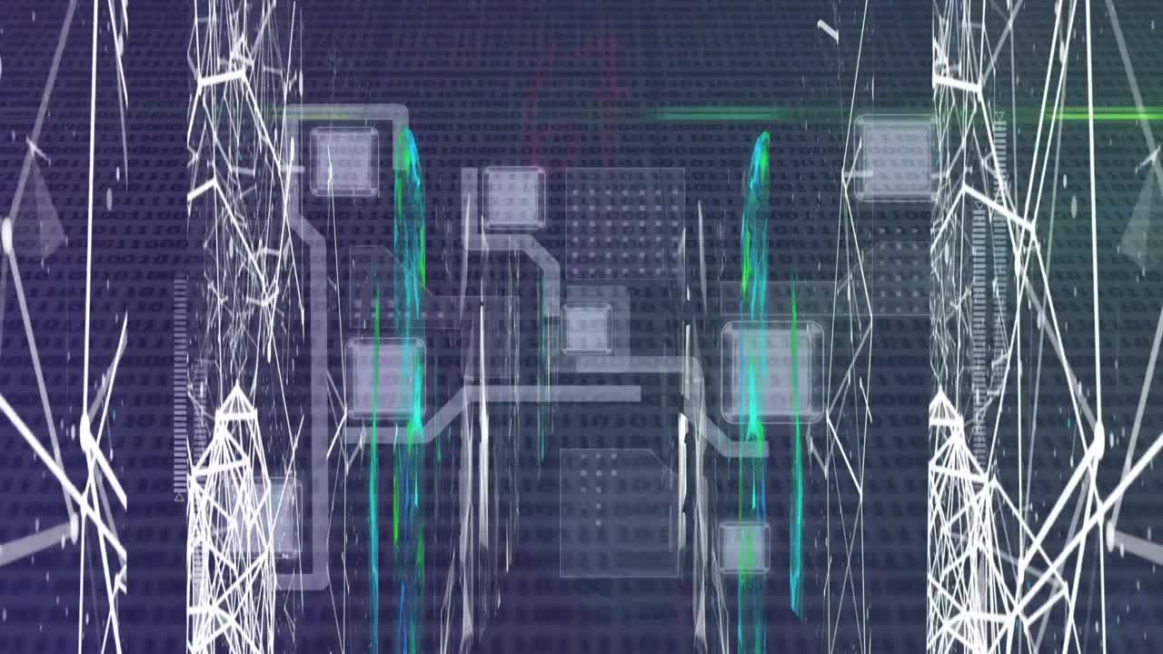 Animation of data processing and networks of connections