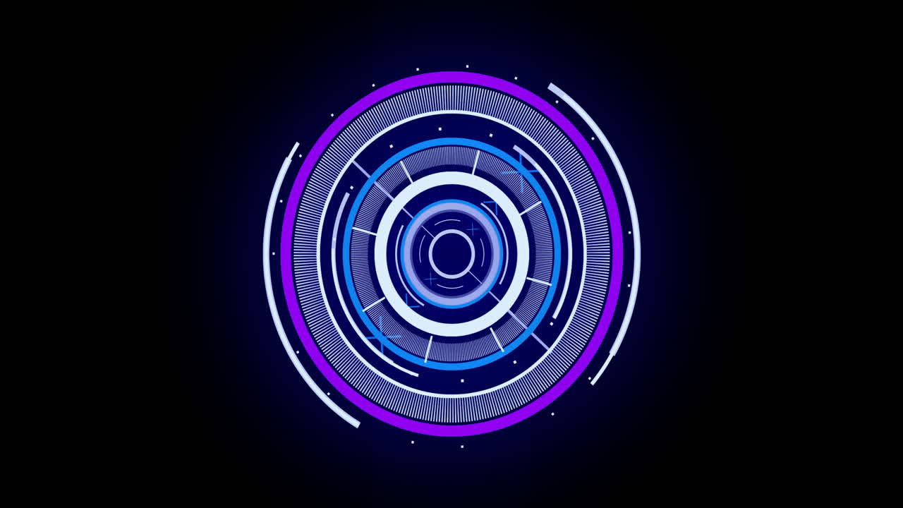 animación de la exploración del alcance sobre un fondo negro