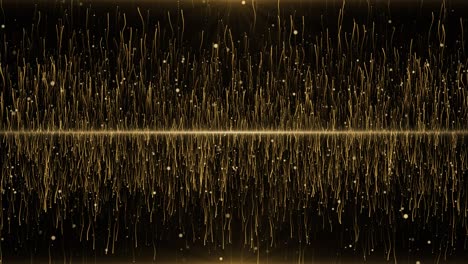 Golden Abstract Wave Pattern
