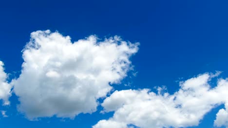 clouds are moving in the blue sky. timelapse