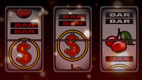 Slot-machine-winning-animation-surounded-by-bokeh-effect