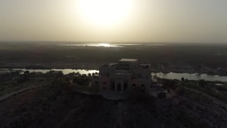 Drone-shot-of-the-ancient-city-of-Babylon-in-Iraq