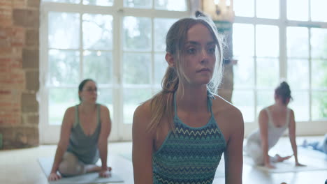 Yoga class with group of people