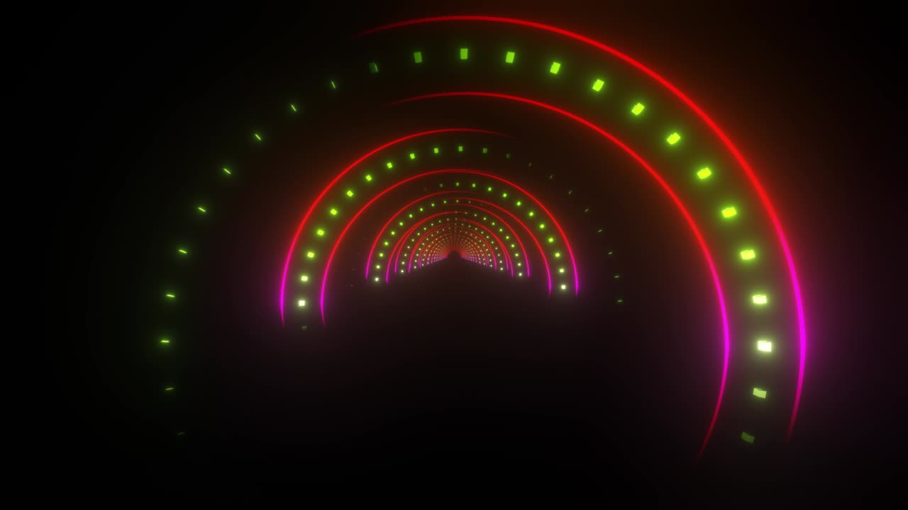 Corridoio al neon colorato