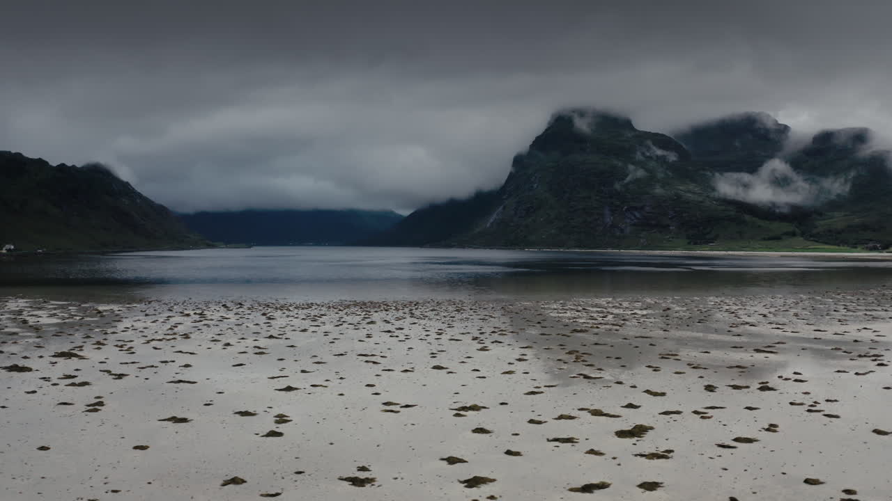 Lofoten Islands aerial landscape