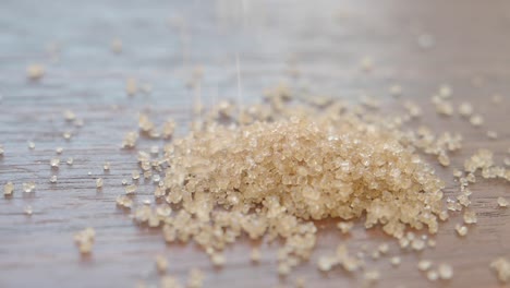 close-up of brown sugar crystals