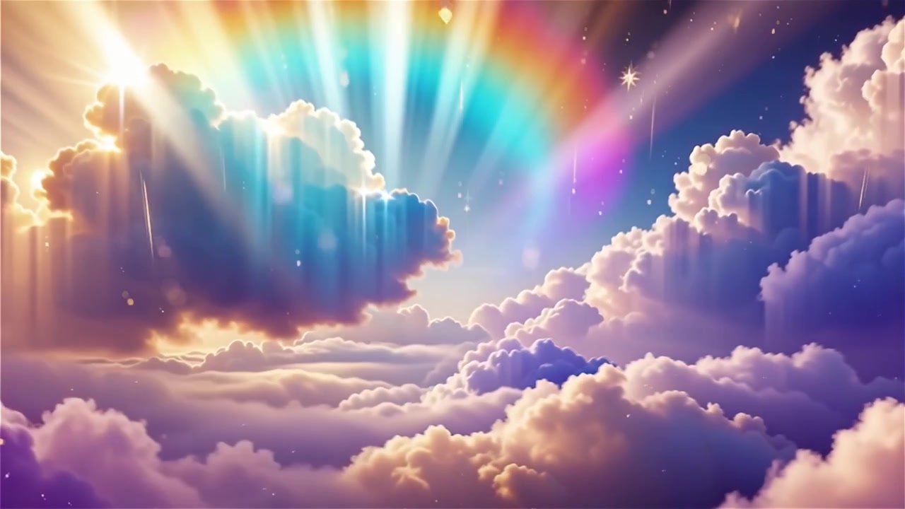 Christian Heavenly Light Worship Background