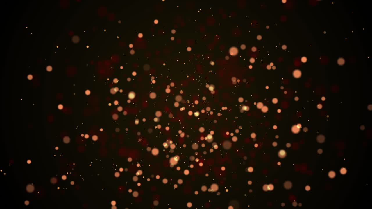 Animazione in loop senza soluzione di continuità con particelle bokeh, sfondo per feste e Natale.