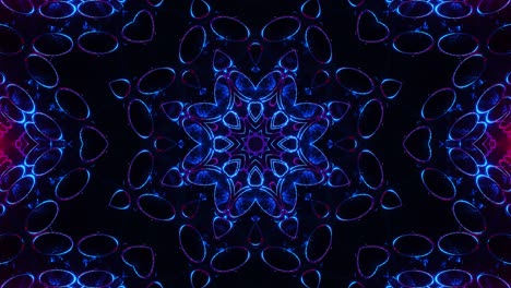 diseño de animación colorido con fondo rojo. ciclo de kaleidoscopio vj