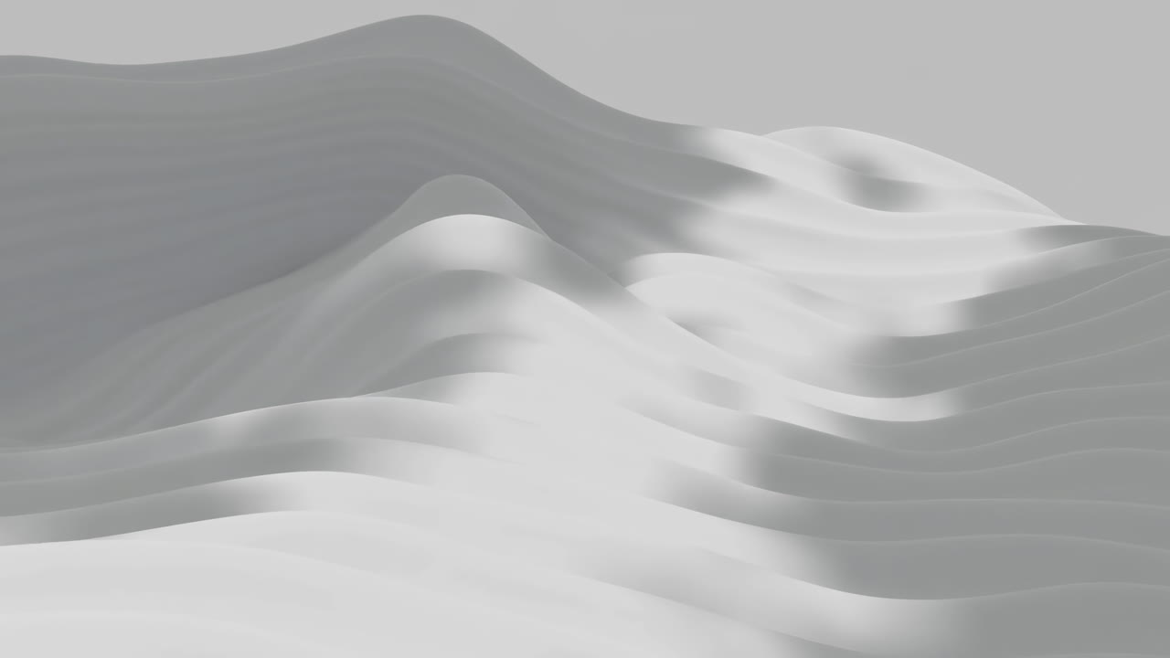 Loop continuo di onde bianche astratte con ombre in movimento