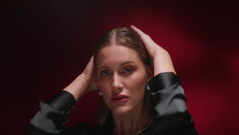 woman portrait in black outfit